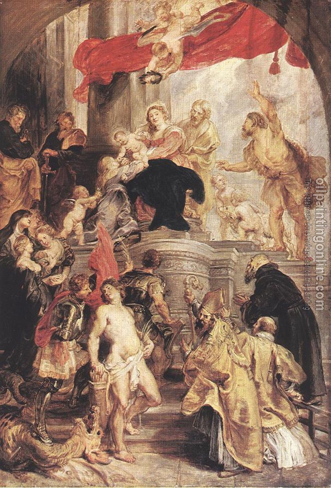 Rubens, Peter Paul - Bethrotal of St Catherine,sketch